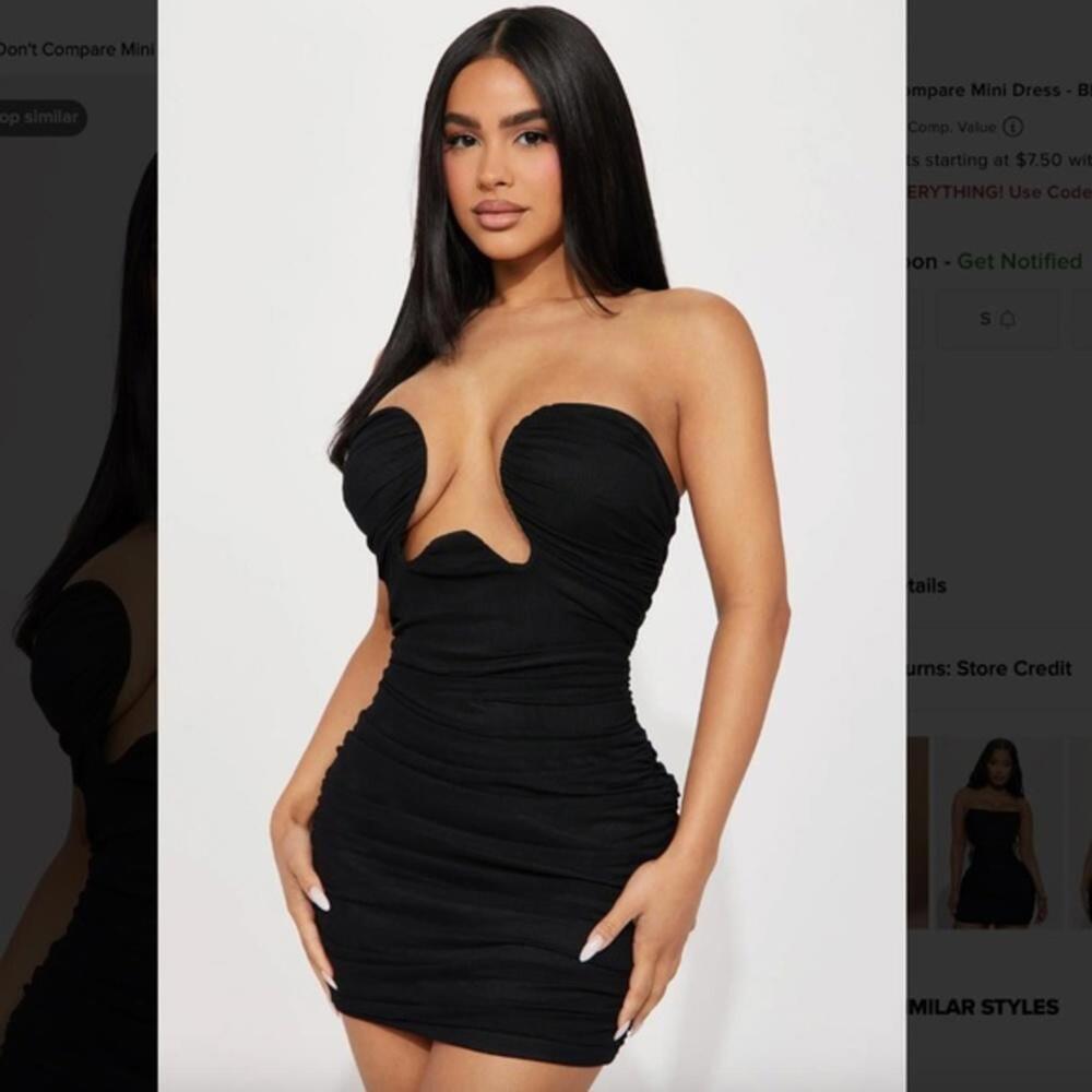 Fashion Nova You Don't Compare Mini Dress - Black